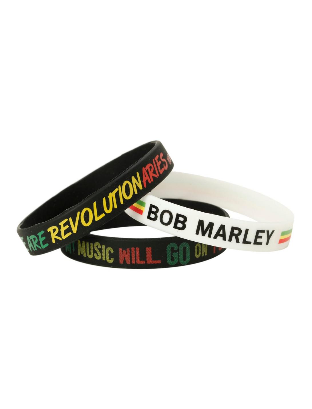Bob Marley Rubber Bracelet 3 Pack, , hi-res