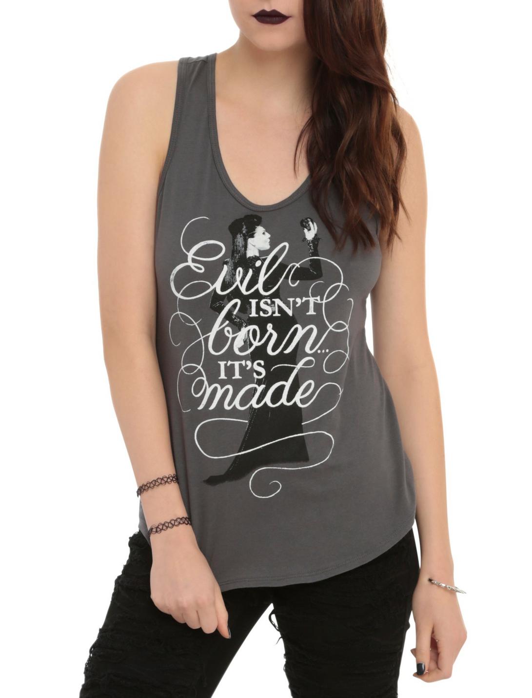 Once Upon A Time Evil Is Made Girls Tank Top, DARK GRAY, hi-res