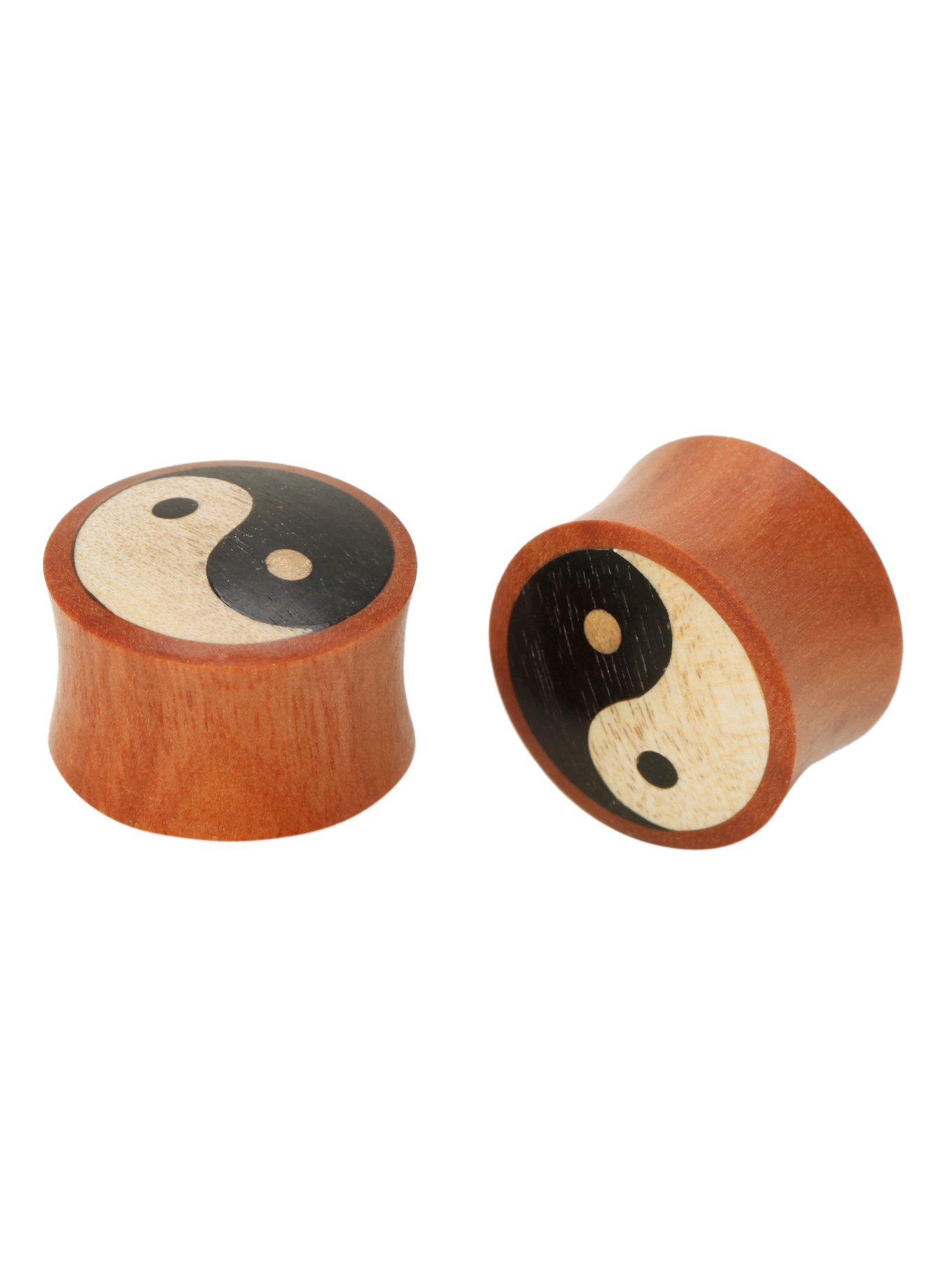 Wood Yin-Yang Saddle Plug 2 Pack, , hi-res