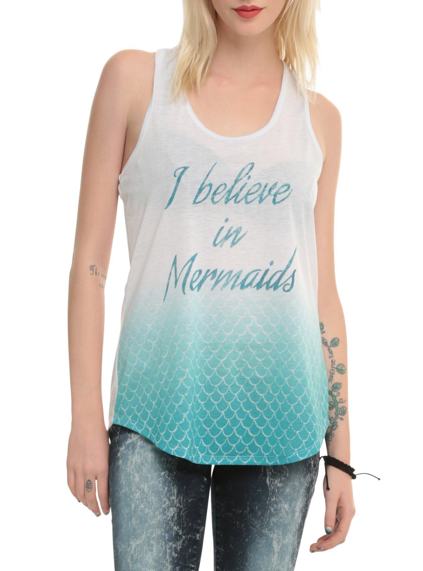 Believe In Mermaids Scales Girls Tank Top, , hi-res