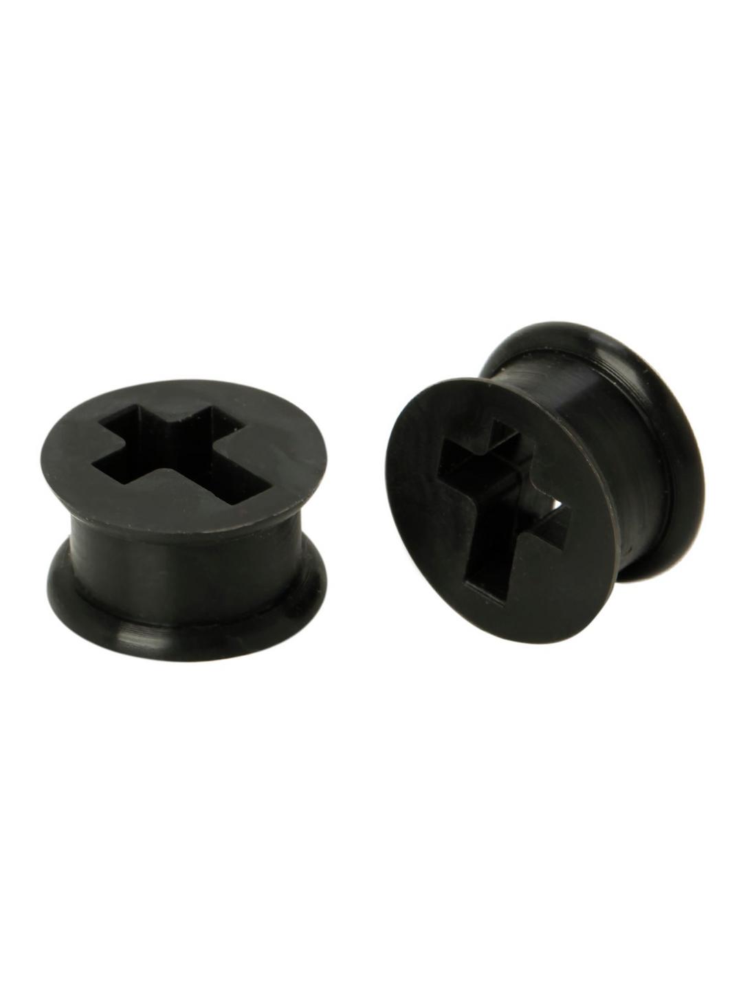 Silicone Black Cross Plug 2 Pack, BLACK, hi-res