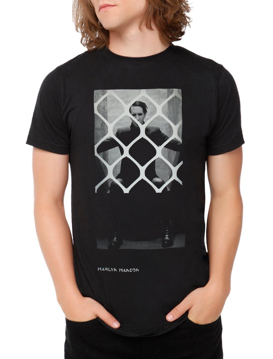 Marilyn Manson Chain Link T-Shirt, BLACK, hi-res