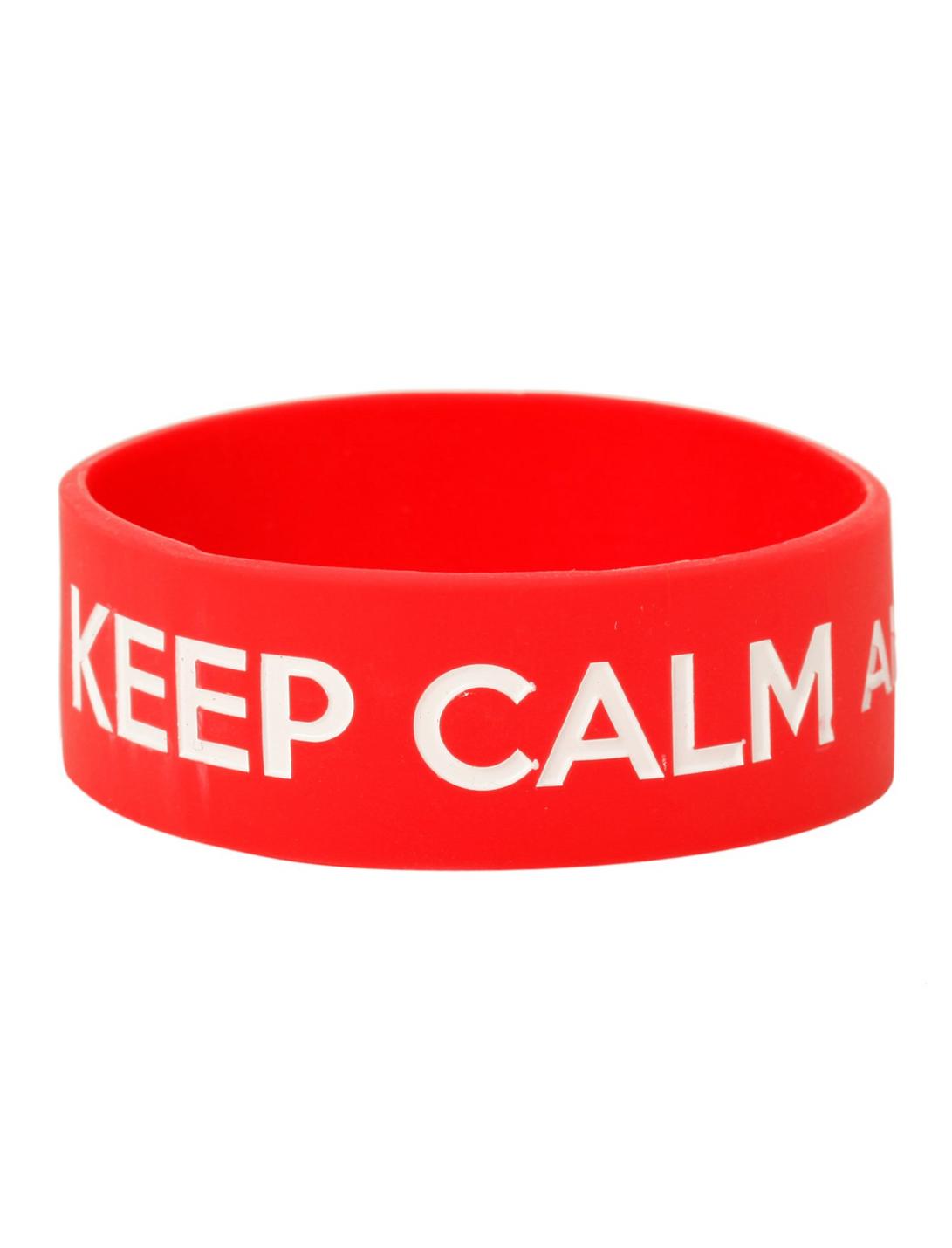 Keep Calm And Love Anime Rubber Bracelet, , hi-res