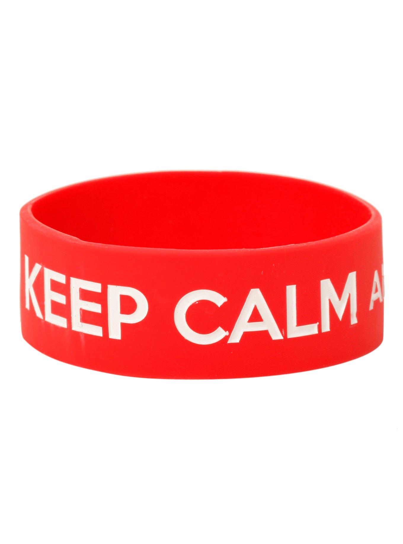 Keep Calm And Love Anime Rubber Bracelet, , hi-res