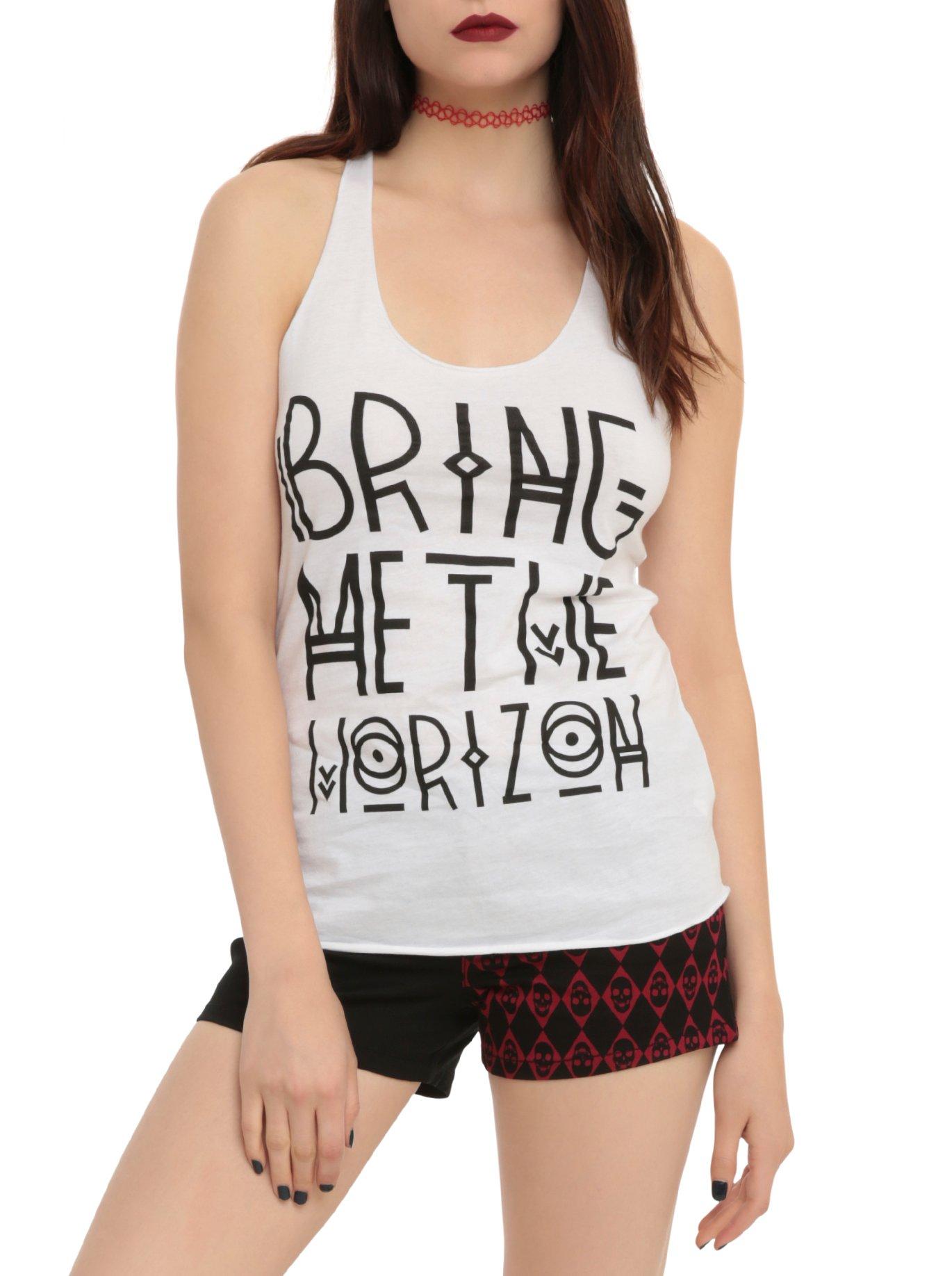 Bring Me The Horizon Logo Girls Tank Top, WHITE, hi-res