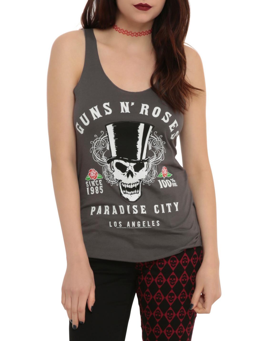 Guns N' Roses Paradise City Girls Tank Top, CHARCOAL, hi-res