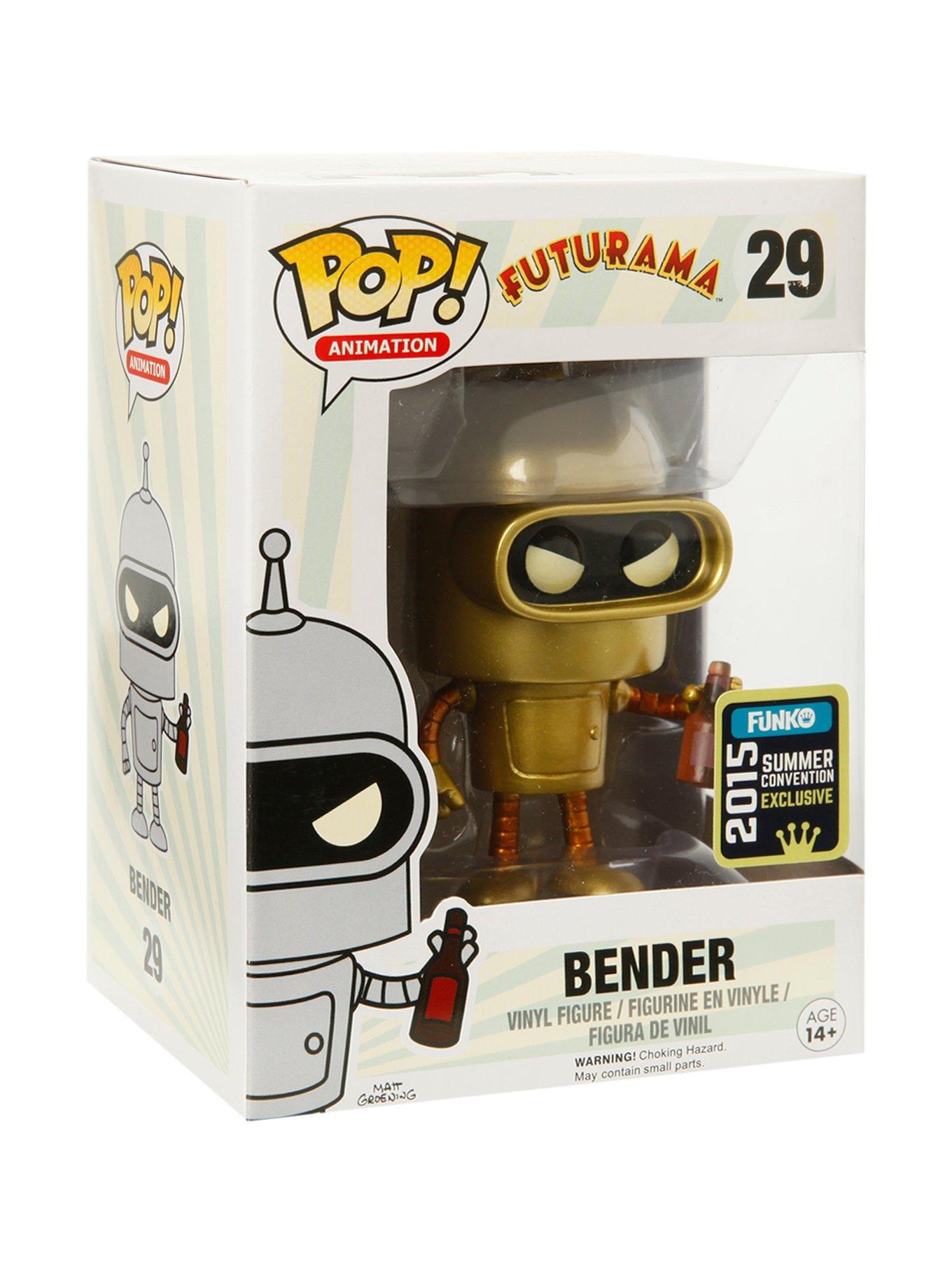 Funko Futurama Pop! Animation Gold Bender Vinyl Figure 2015 Summer Convention Exclusive, , hi-res