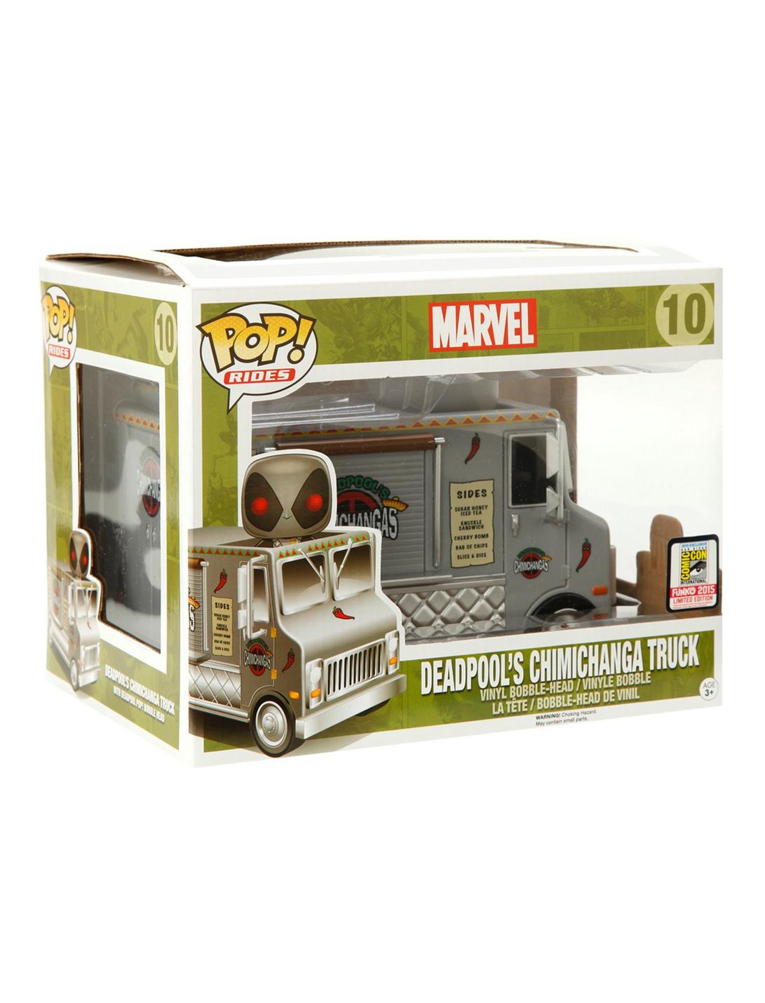 Funko Marvel Pop! Rides Chimichanga Truck With Deadpool Bobble-Head Vinyl Vehicle 2015 Summer Convention Exclusive, , hi-res