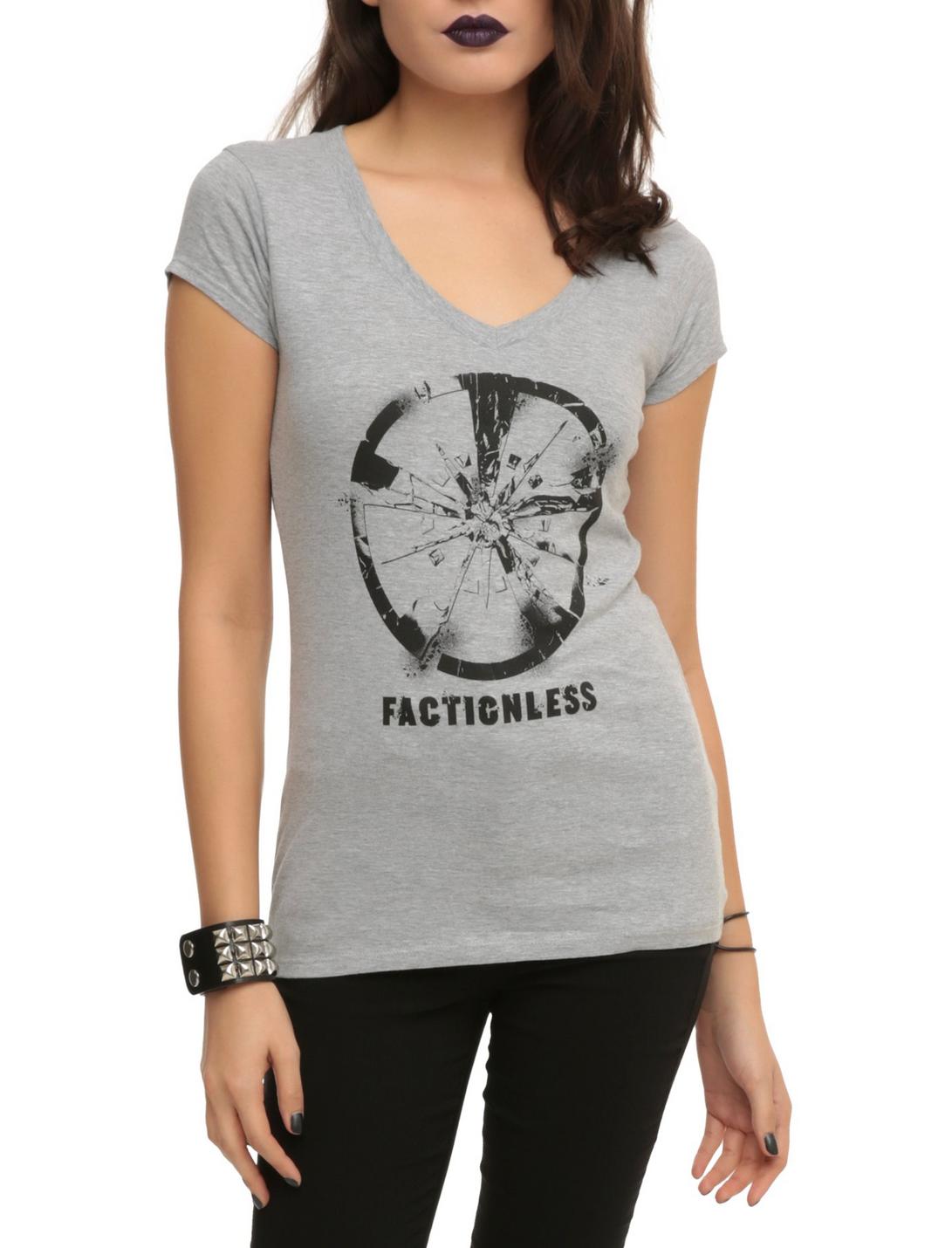 Insurgent Factionless Girls V-Neck T-Shirt, BLACK, hi-res