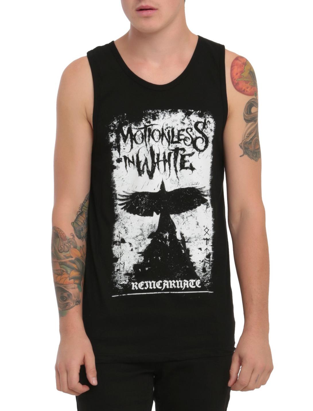 Motionless In White Crow Tank Top, BLACK, hi-res