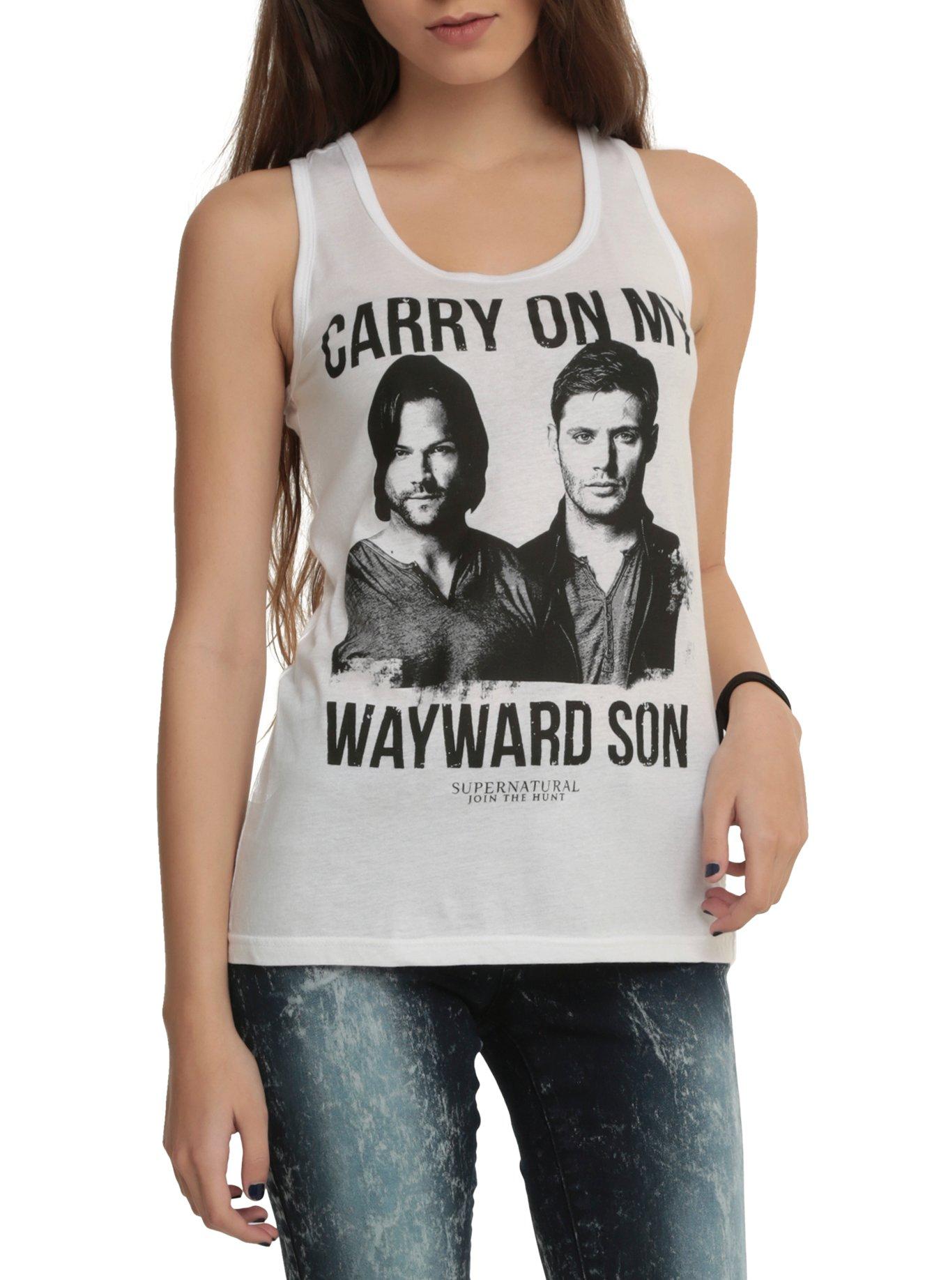 Supernatural Kansas Carry On Wayward Son Girls Tank Top, BLACK, hi-res