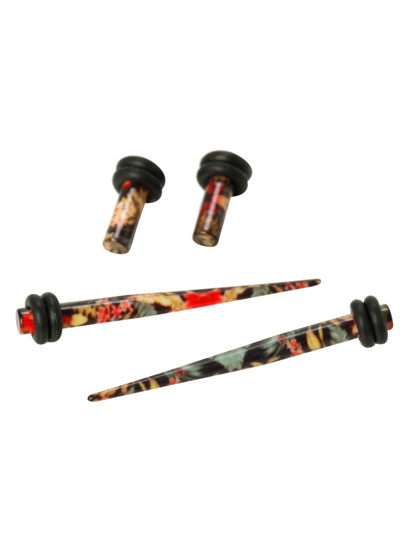 Acrylic Tropical Micro Taper And Plug 4 Pack Hot Topic