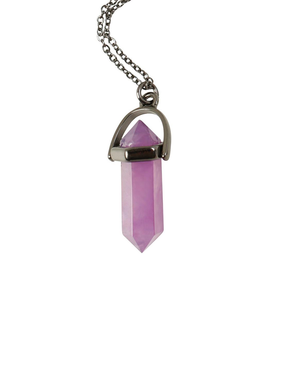 LOVEsick Purple Crystal Long Necklace, , hi-res
