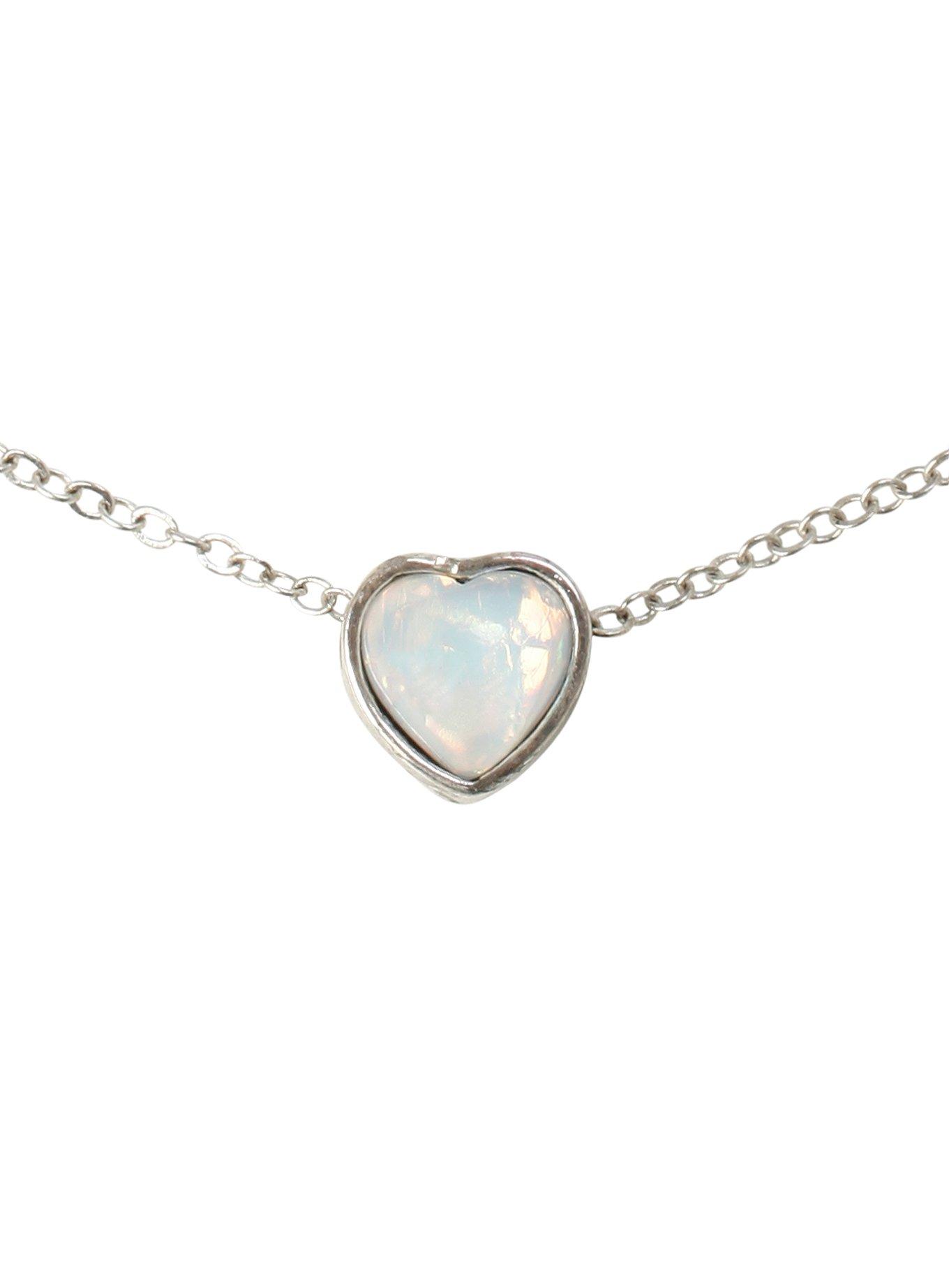 LOVEsick Synthetic Opal Heart Necklace, , hi-res