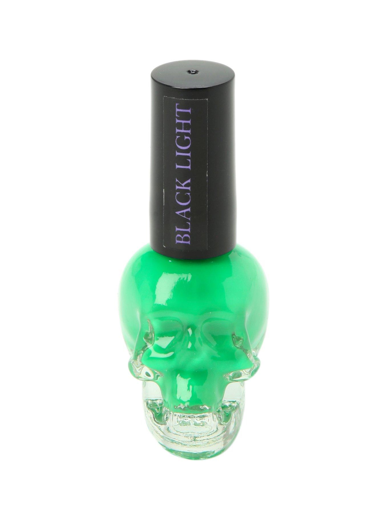 Blacklight reactive outlet nail polish