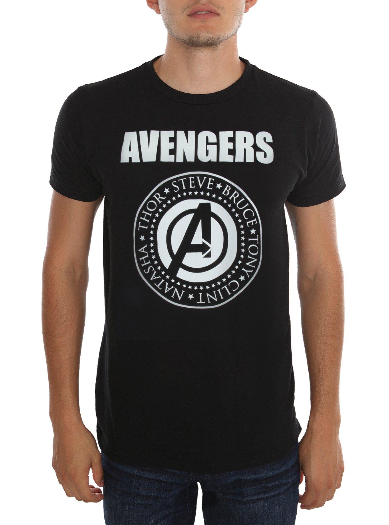Marvel Avengers: Age Of Ultron Names T-Shirt, BLACK, hi-res