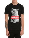 Swerve Cat T-Shirt, BLACK, hi-res