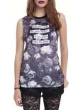 Turn The Page Floral Girls Muscle Top, BLACK, hi-res