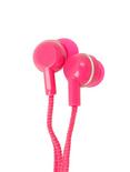 iHip Pink Zipper Earbuds, , hi-res