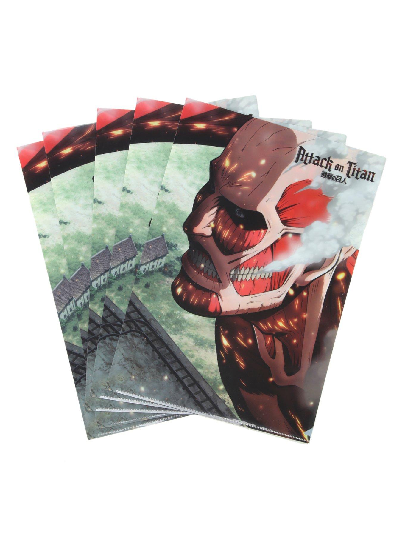 Attack On Titan Colossal Titan File Folder 5 Pack | Hot Topic