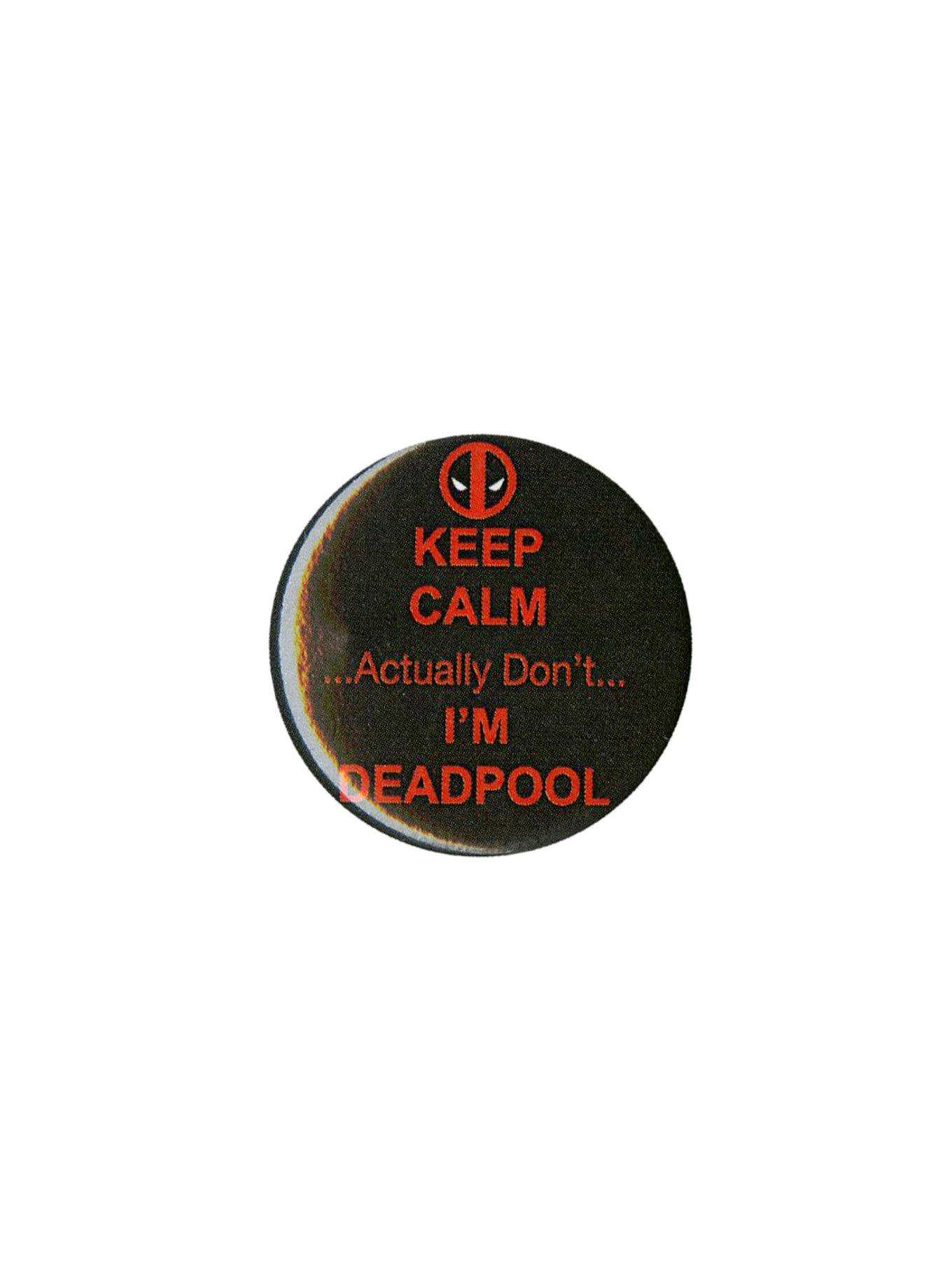 Marvel Deadpool Keep Calm Pin, , hi-res