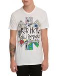 Red Hot Chili Peppers Doodle Logo T-Shirt, WHITE, hi-res