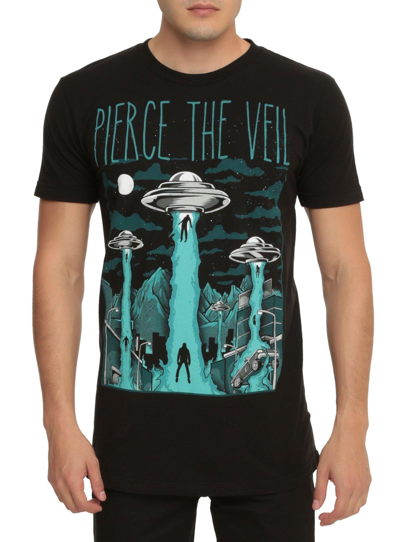 Pierce The Veil Alien Abduction T-Shirt, BLACK, hi-res