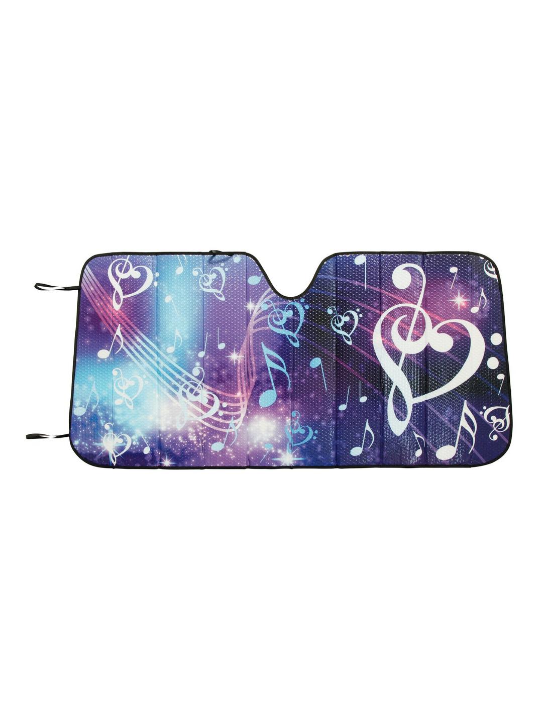 Music Note & Clef Heart Accordion Sunshade, , hi-res