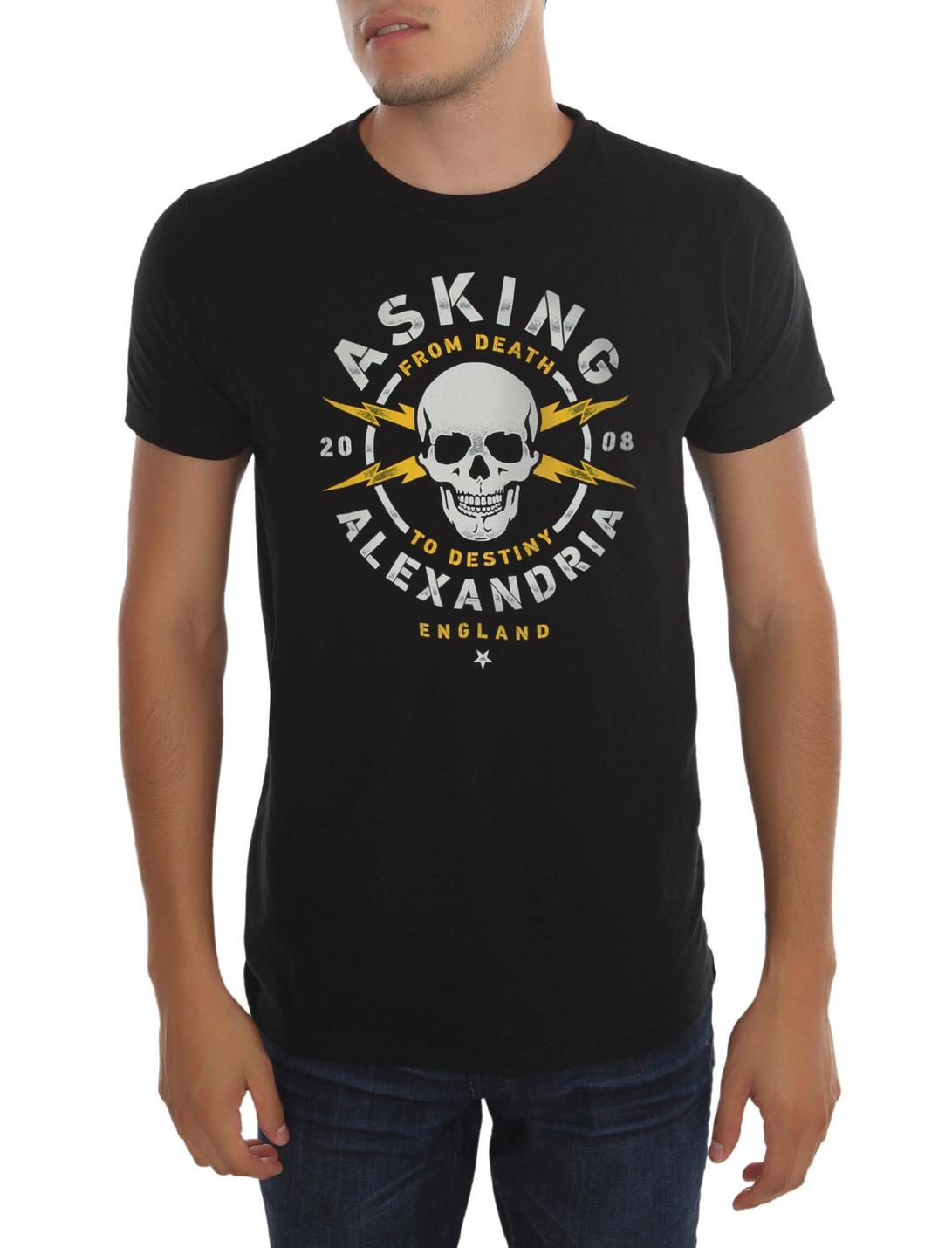 Asking Alexandria Skull 'N' Bolts T-Shirt, BLACK, hi-res