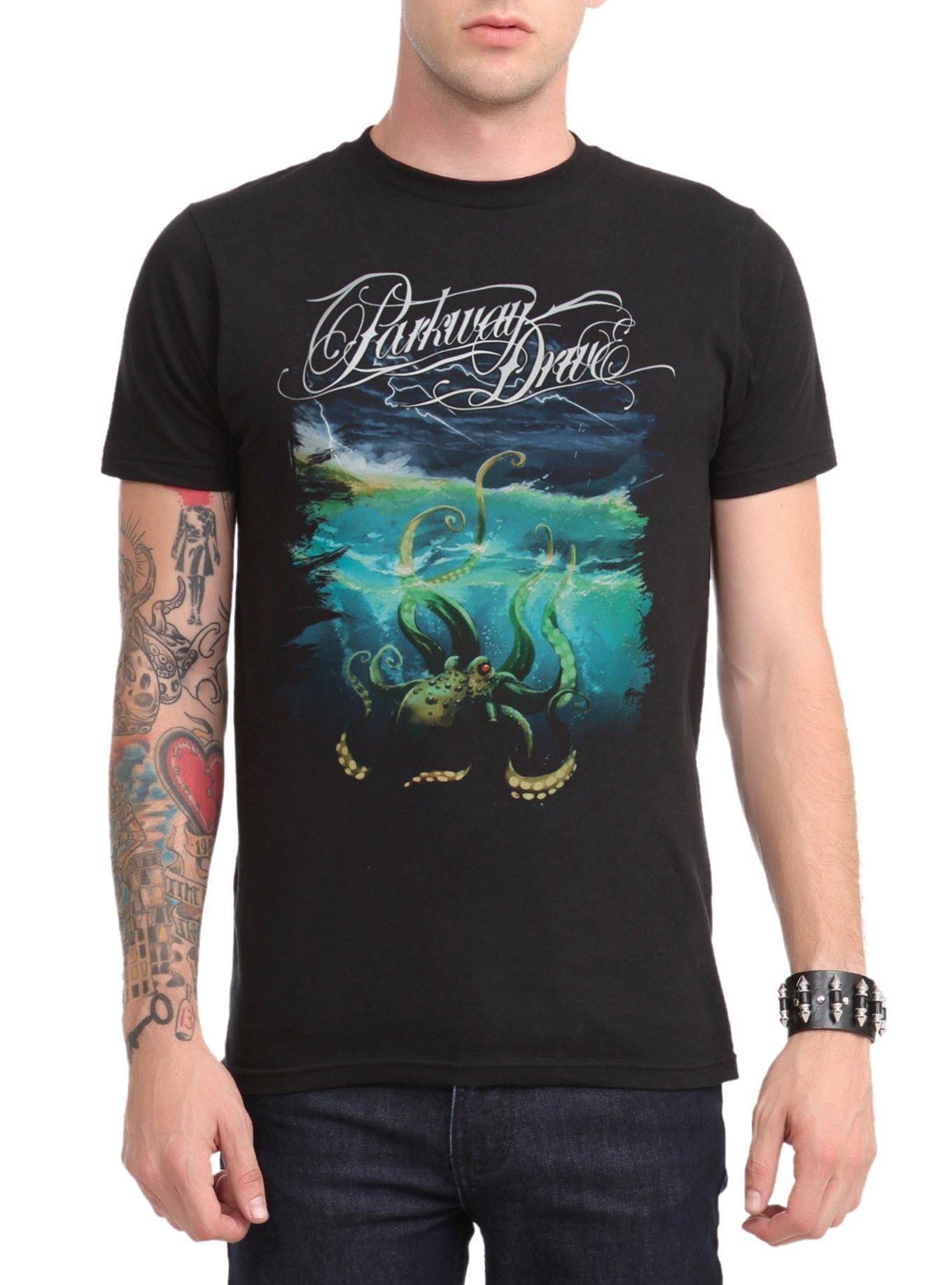 Parkway Drive Octopus T-Shirt, BLACK, hi-res