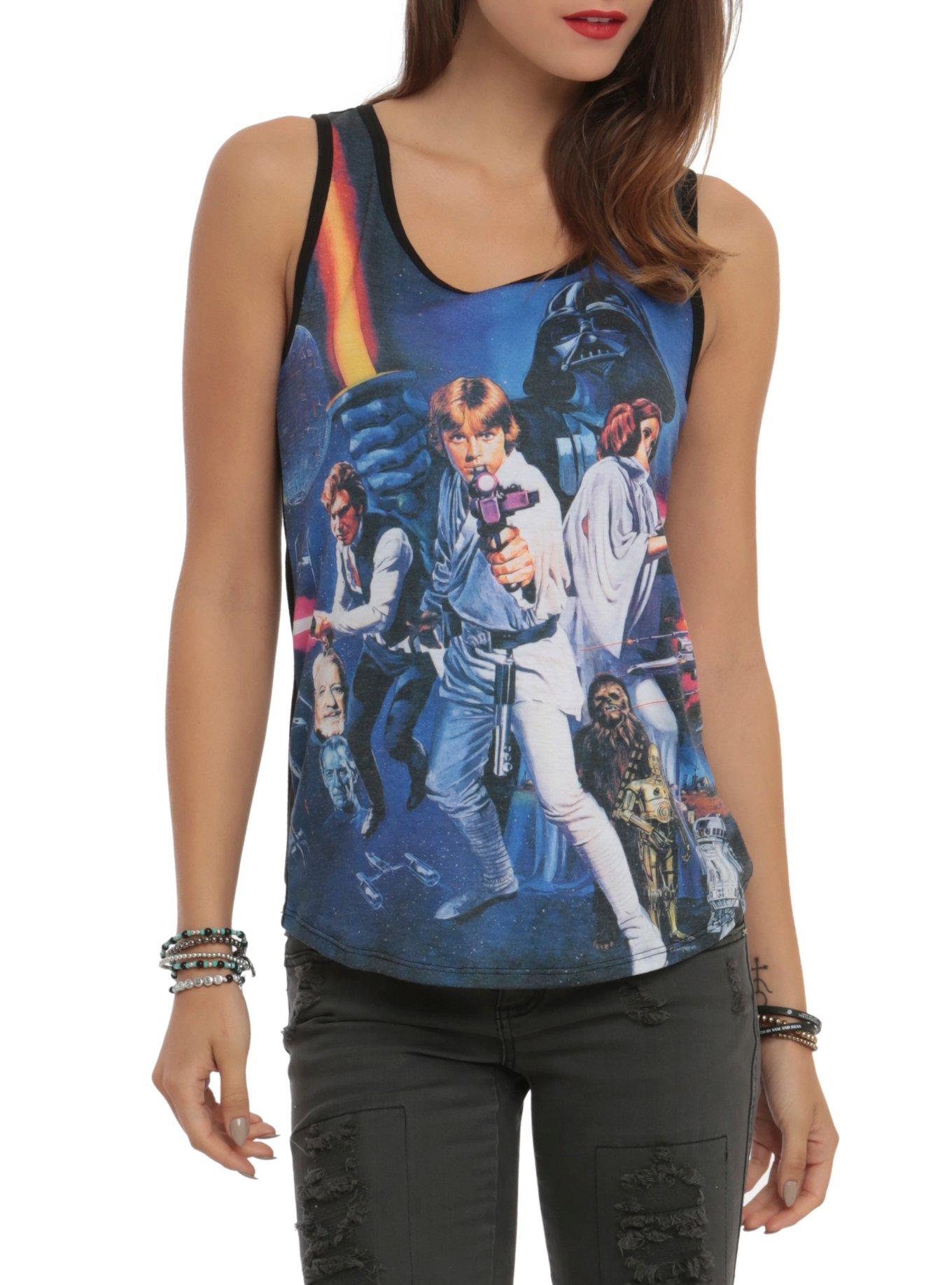 Her Universe Star Wars New Hope Girls Tank Top, DARK BLUE, hi-res