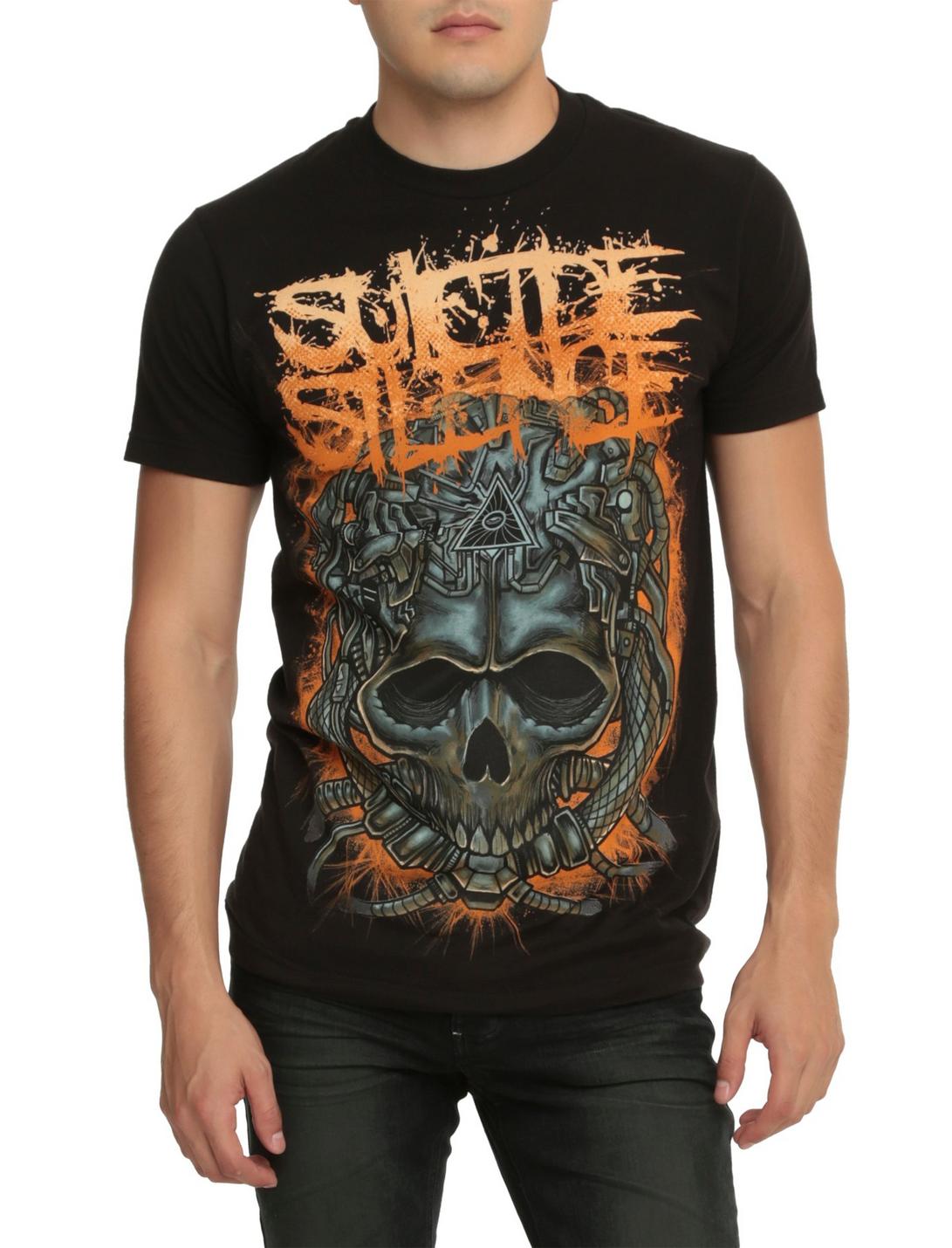 Suicide Silence Robot Skull T-Shirt | Hot Topic