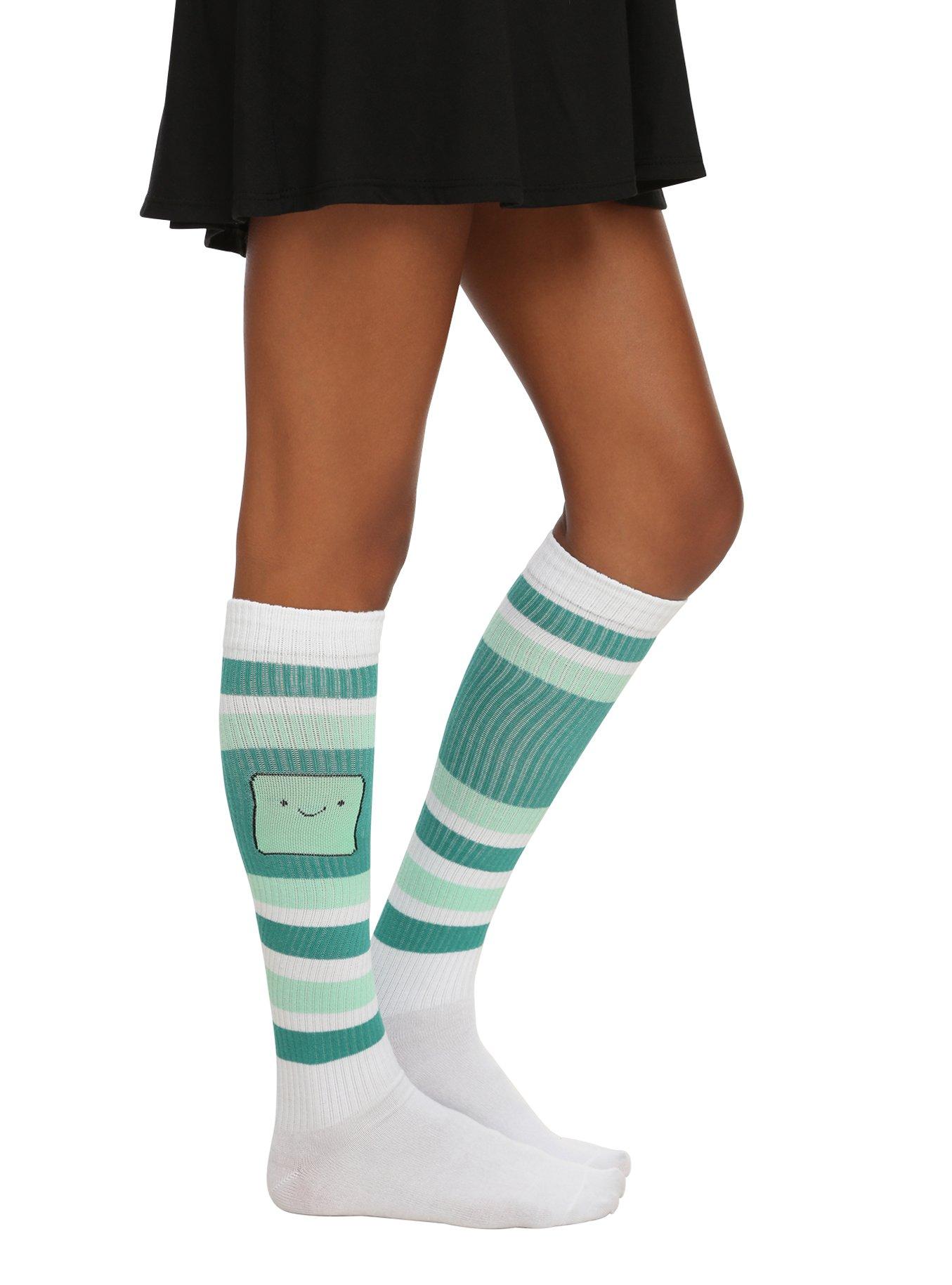 Adventure Time BMO Varsity Stripe Knee-High Socks, , hi-res