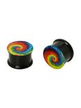 Silicone Rainbow Tie Dye Print  Plug 2 Pack, , hi-res