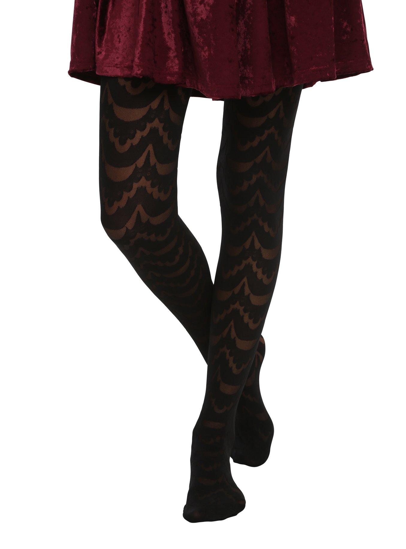 LOVEsick Black Dripping Chandelier Tights, BLACK, hi-res