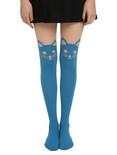 LOVEsick Turquoise Cat Faux Thigh High Tights, TURQUOISE, hi-res