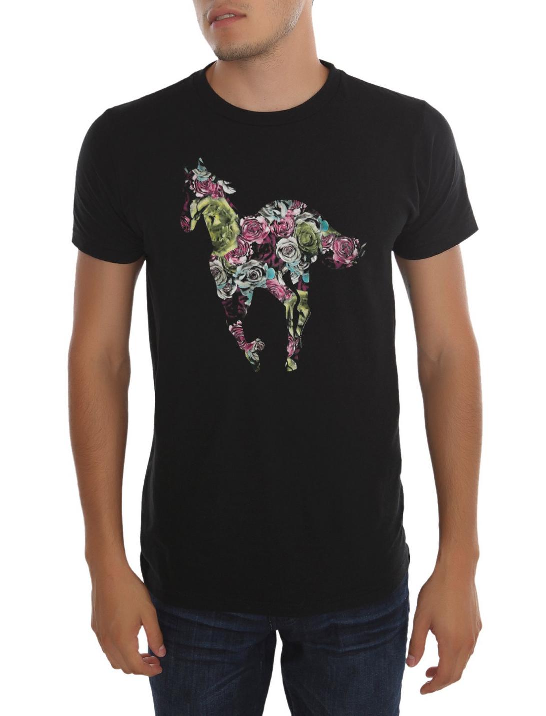 Deftones Floral Pony T-Shirt, BLACK, hi-res