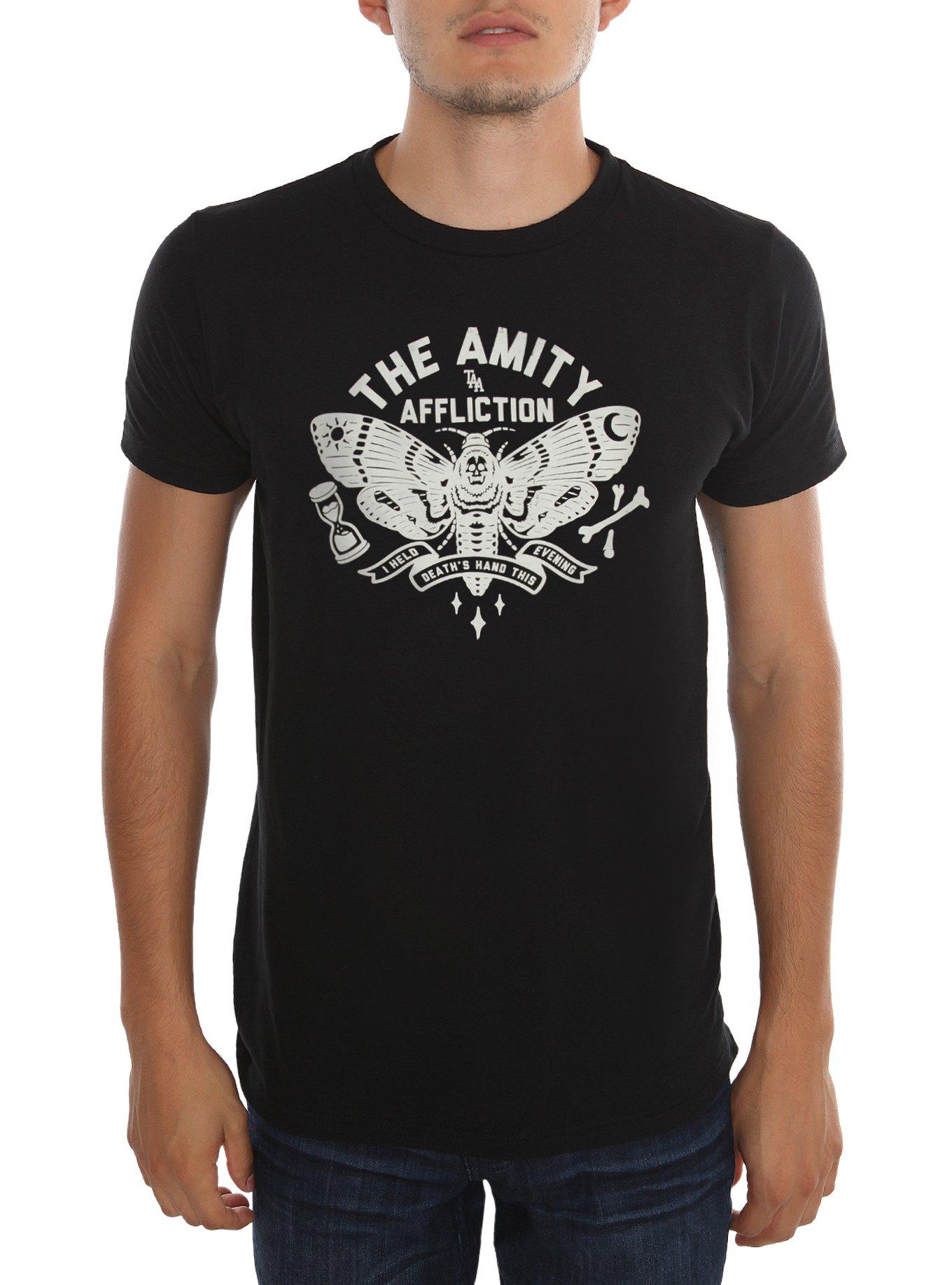 The Amity Affliction Death's Hand T-Shirt, BLACK, hi-res