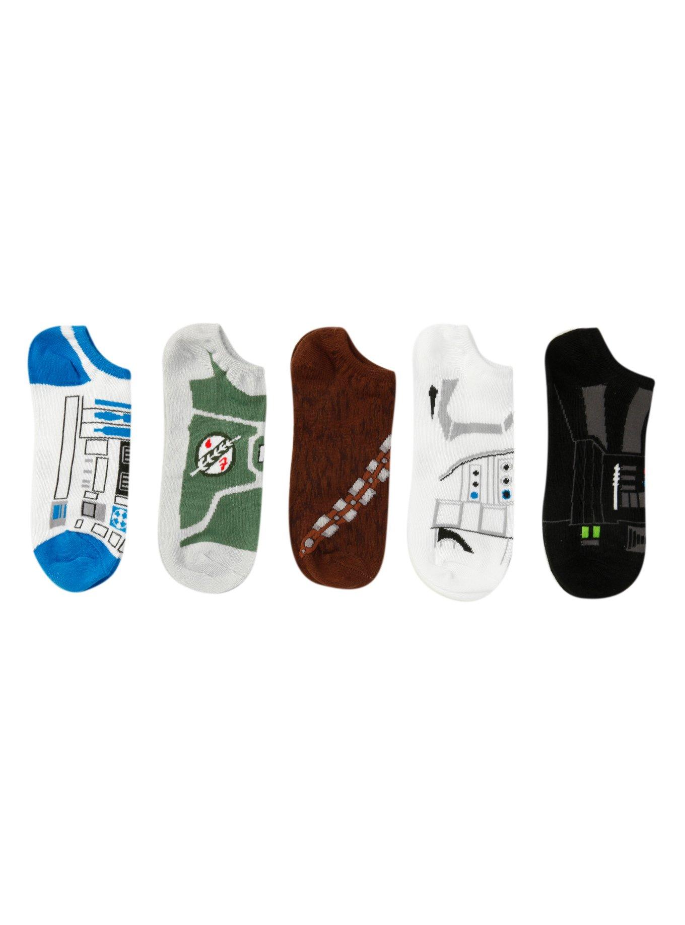 Star Wars Character No-Show Socks 5 Pair, , hi-res