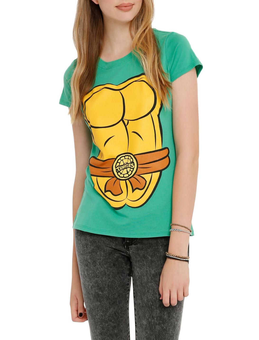 Teenage Mutant Ninja Turtles Shell Girls Costume T-Shirt, KELLY GREEN, hi-res