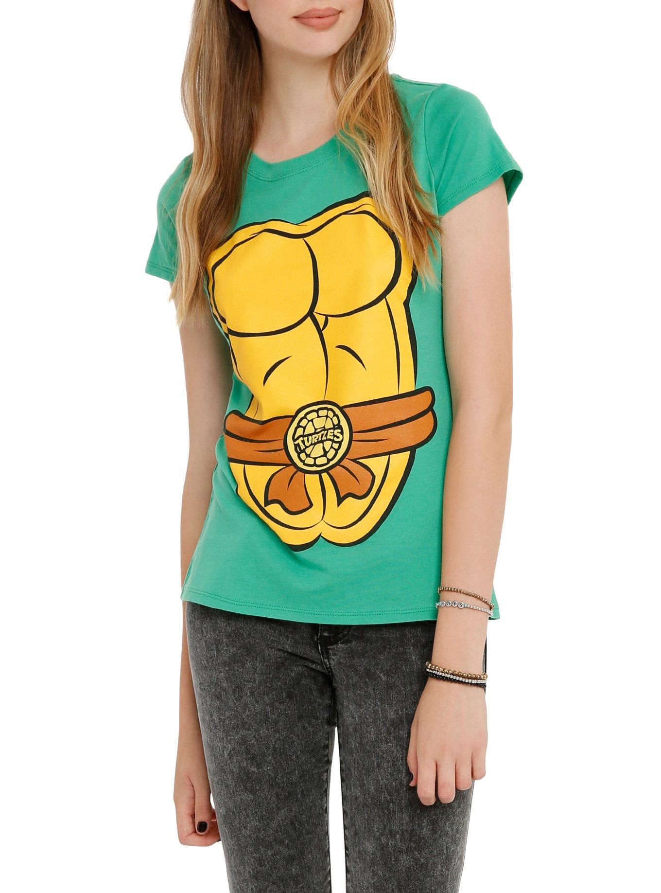 Teenage Mutant Ninja Turtles Shell Girls Costume T-Shirt, KELLY GREEN, hi-res