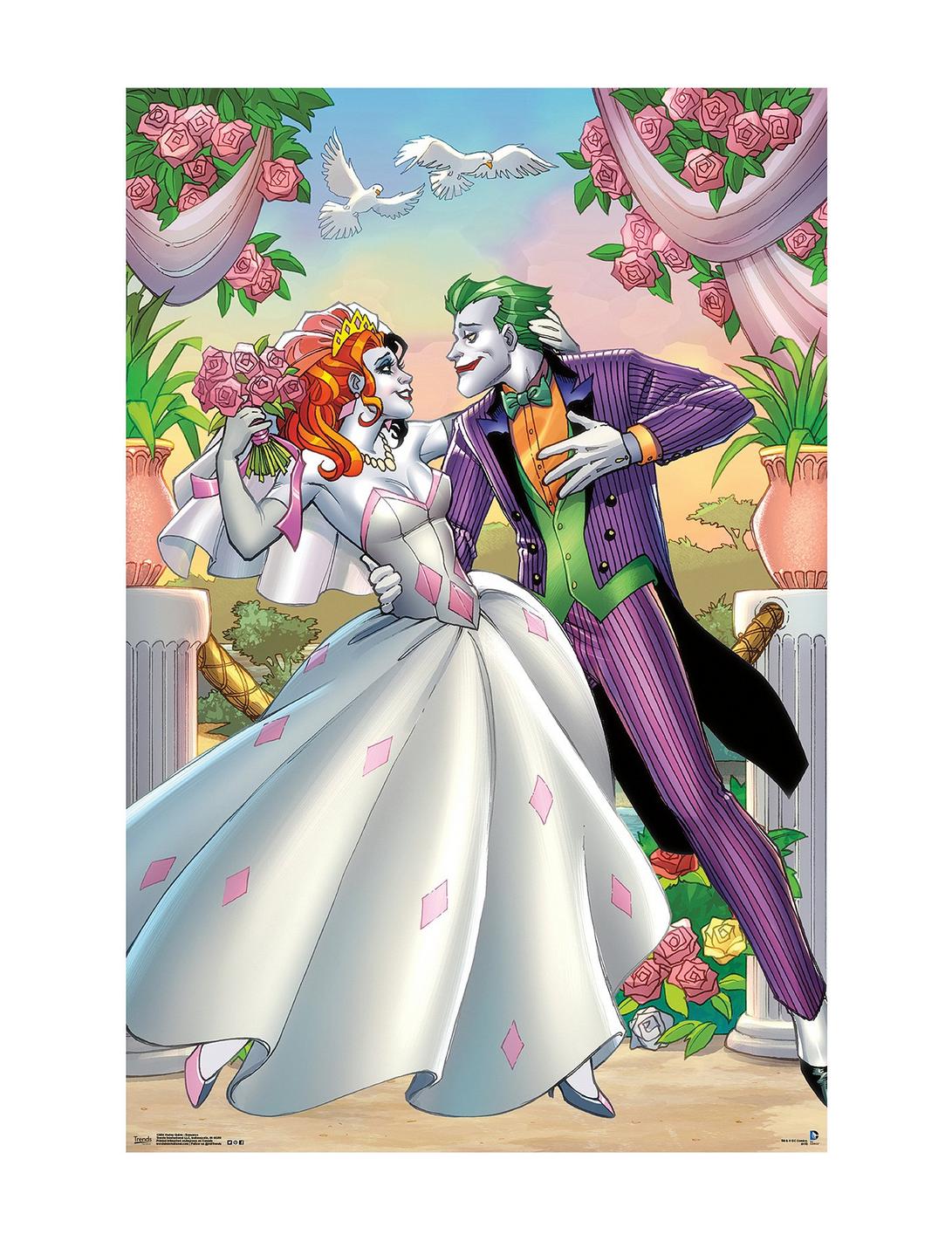DC Comics The Joker & Harley Quinn Wedding Poster, , hi-res
