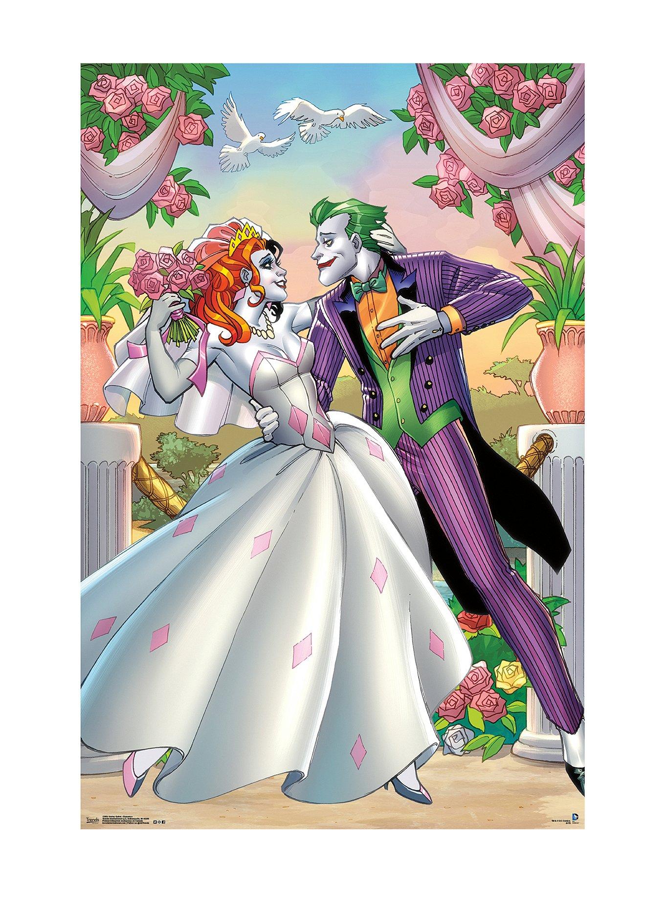 DC Comics The Joker & Harley Quinn Wedding Poster, , hi-res