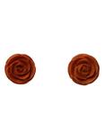 Urban Star Wood Rose Earrings, , hi-res