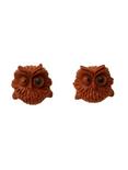 Urban Star Wood Owl Earrings, , hi-res
