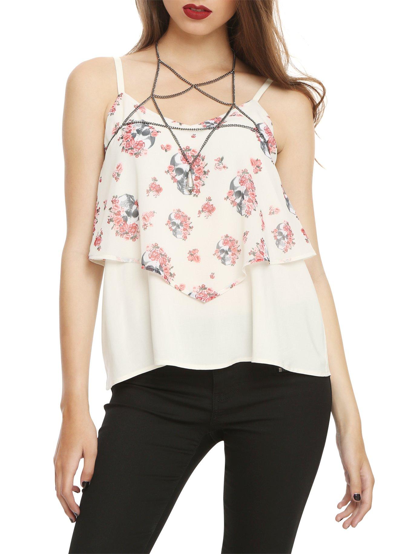 LOVEsick Pentagram Crystal Harness Necklace, , hi-res