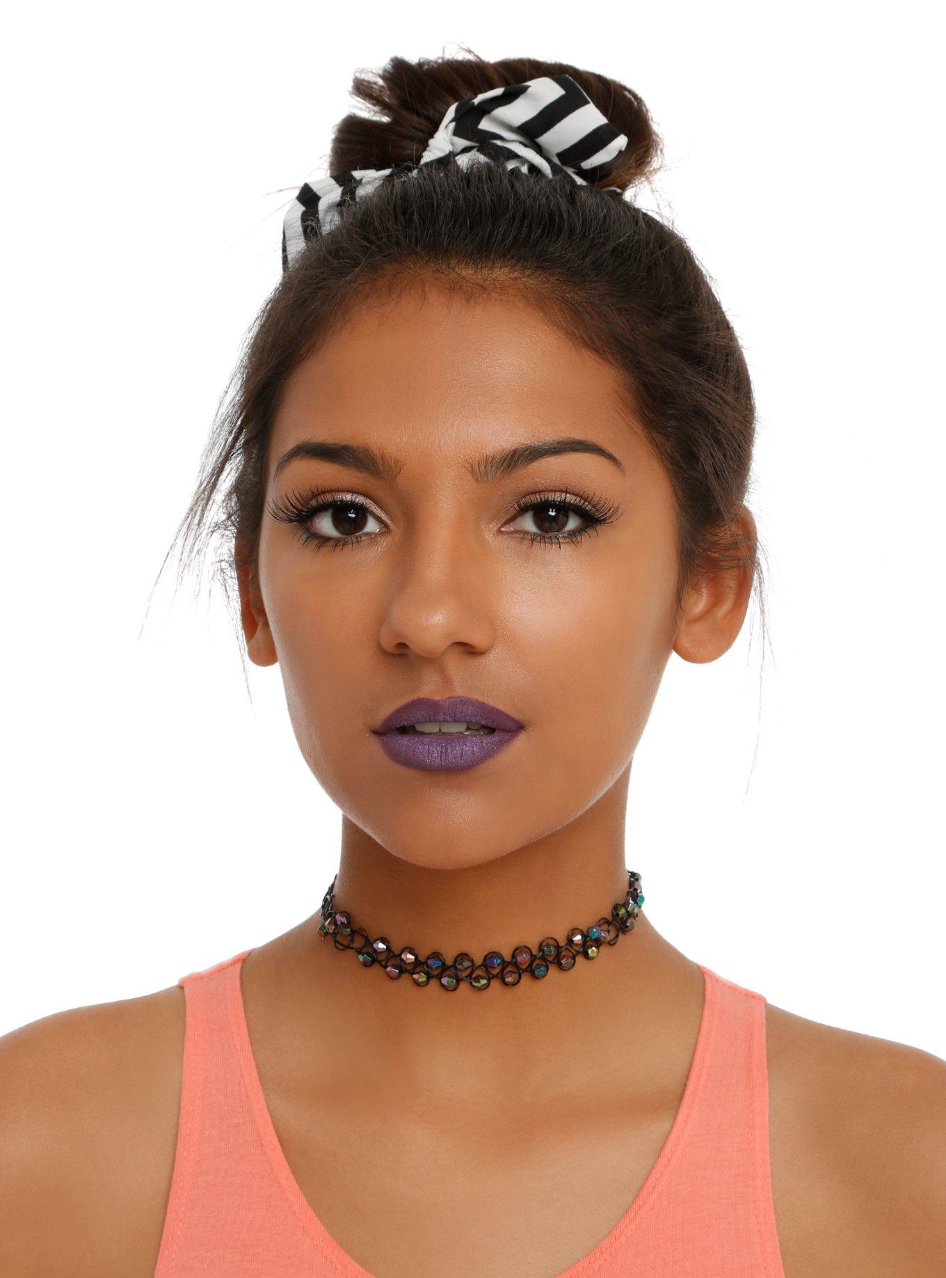 LOVEsick Iridescent Gem Tattoo Choker, , hi-res