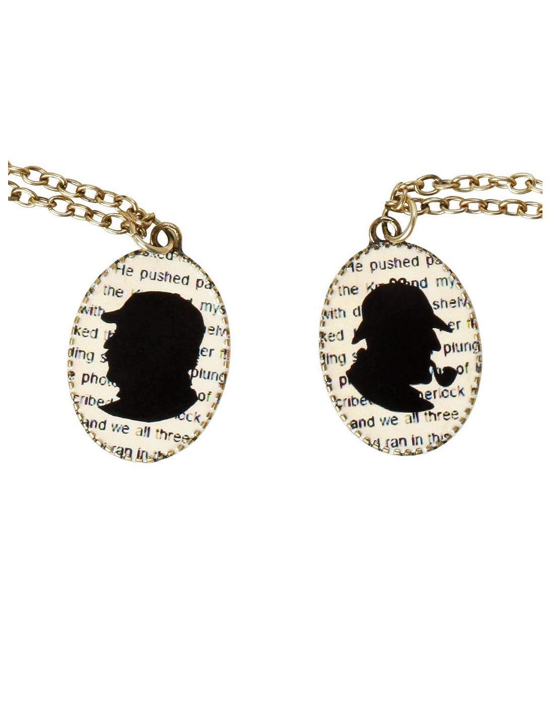 LOVEsick Sherlock & Watson Best Friends Necklace Set, , hi-res