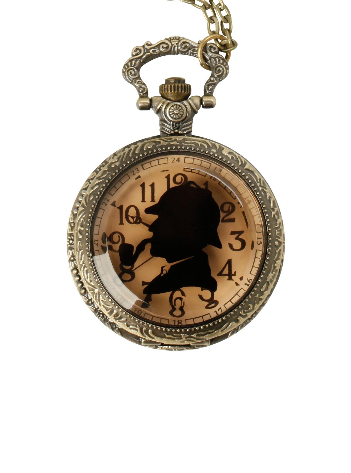 LOVEsick Sherlock Pocket Watch Long Necklace, , hi-res