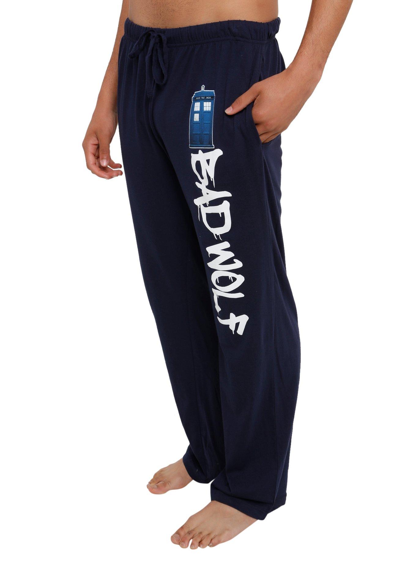 Doctor Who TARDIS Bad Wolf Guys Pajama Pants, NAVY, hi-res